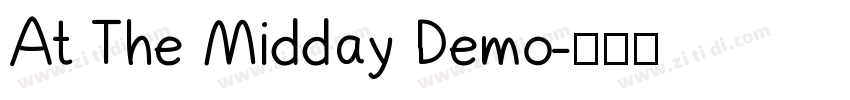 At The Midday Demo字体转换